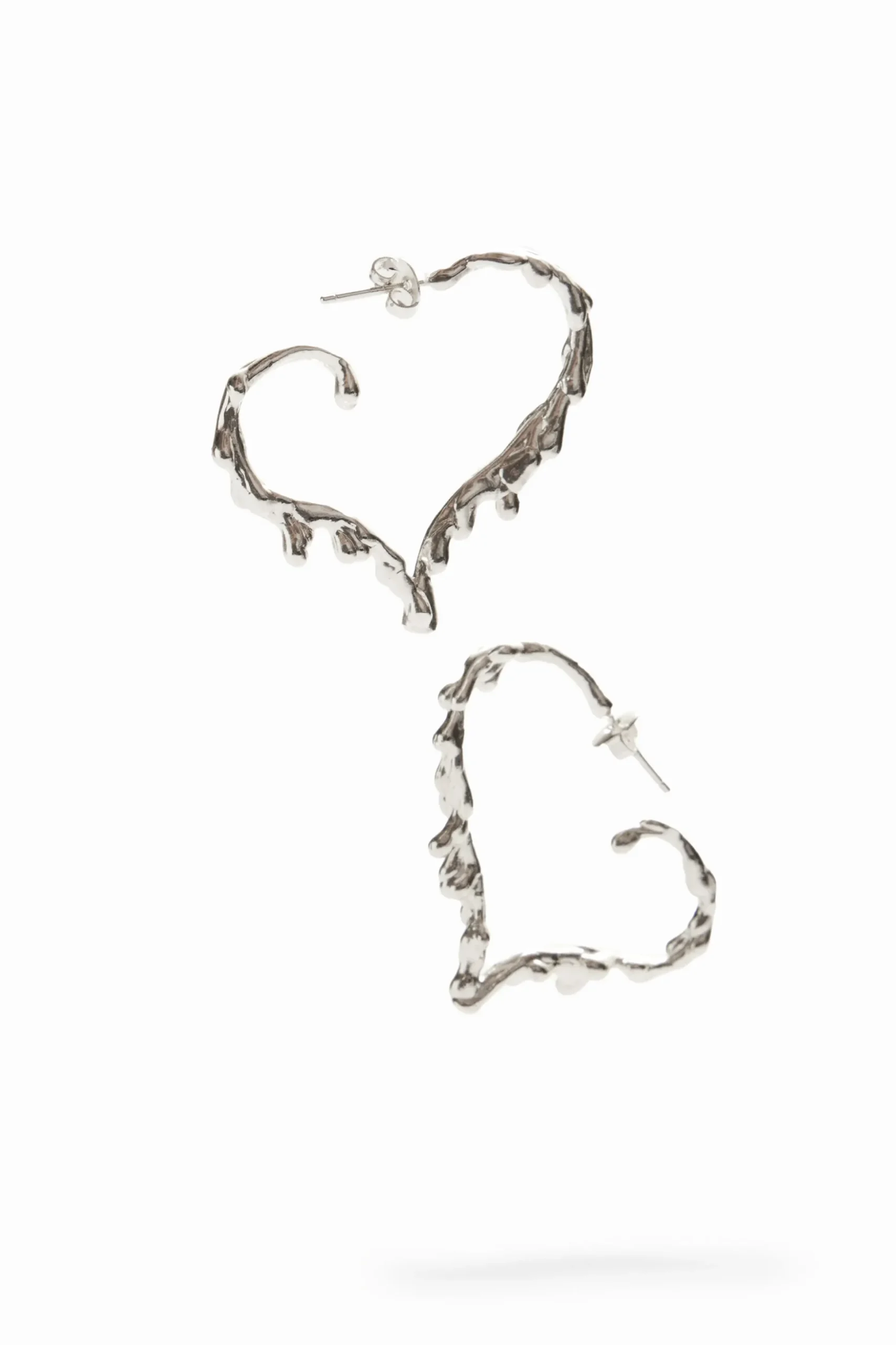 Pendientes corazón baño plata Zalio