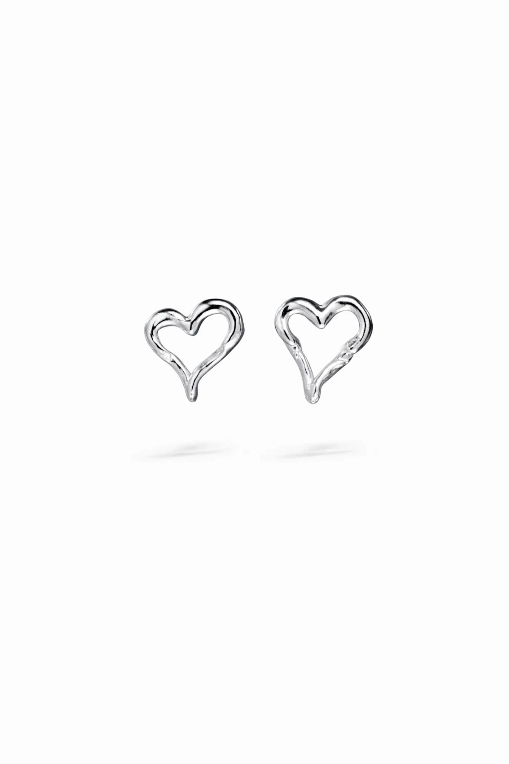 Pendientes corazón baño plata Zalio