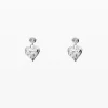 Pendientes corazón baño plata Zalio
