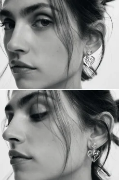 Pendientes cristal morado Zalio
