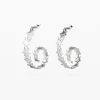 Pendientes espiral estrellas baño plata Zalio