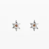 Pendientes estrella baño plata Zalio