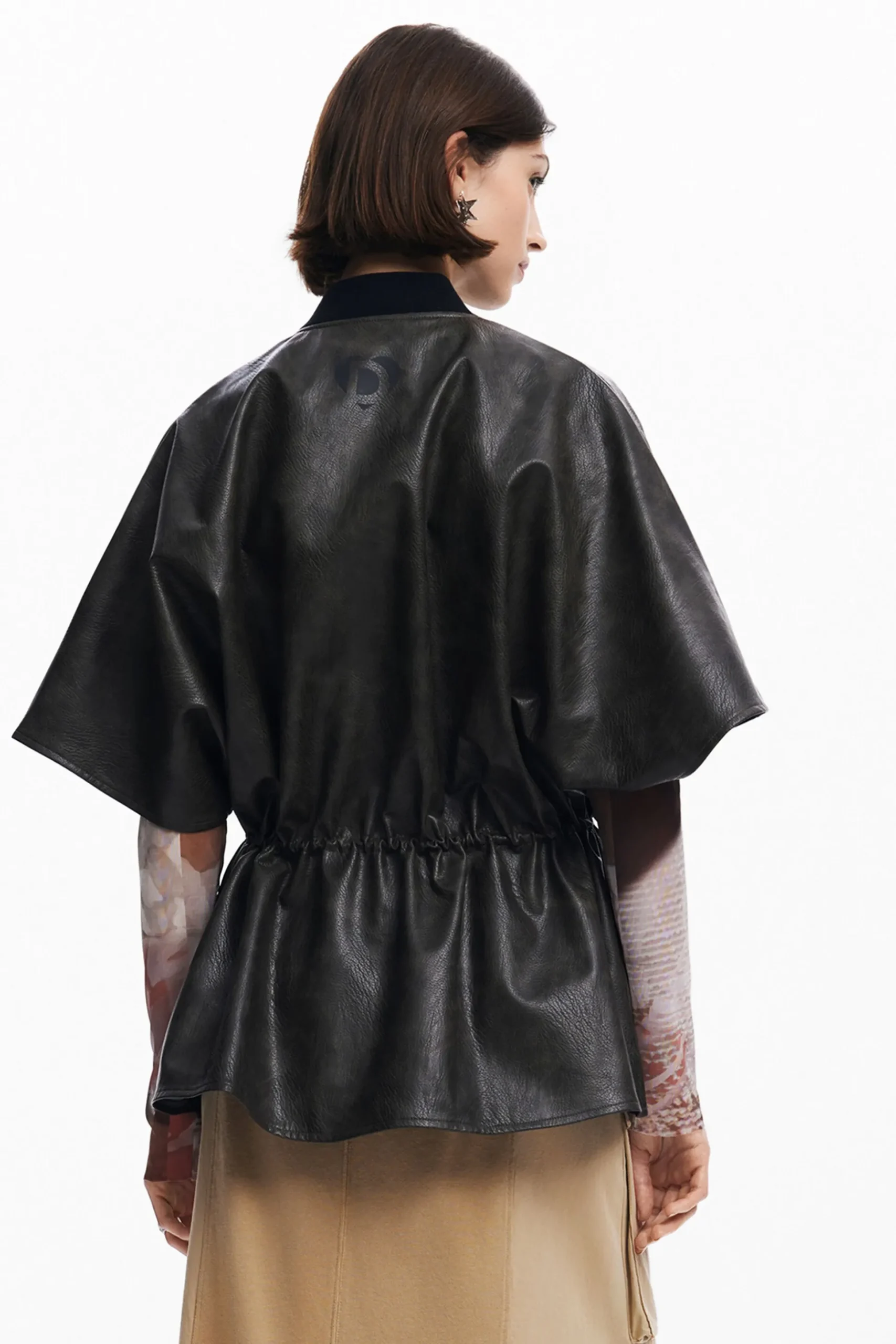Poncho efecto piel