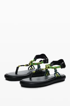 Sandalias planas cuerda