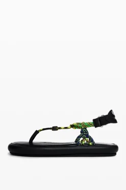 Sandalias planas cuerda