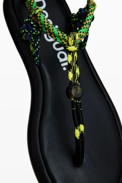 Sandalias planas cuerda
