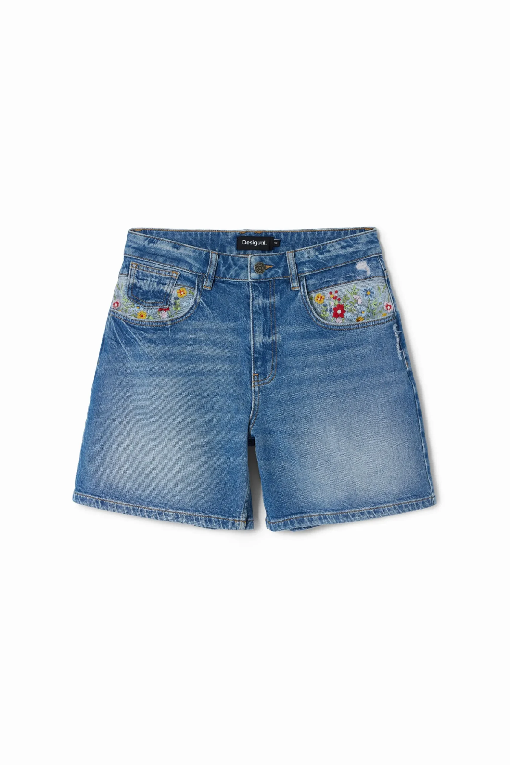 Short denim bordados