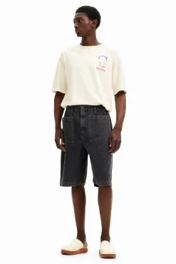 Shorts denim bolsillos