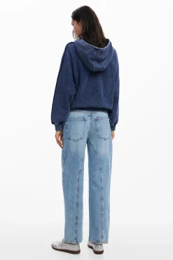Sudadera capucha efecto lavado