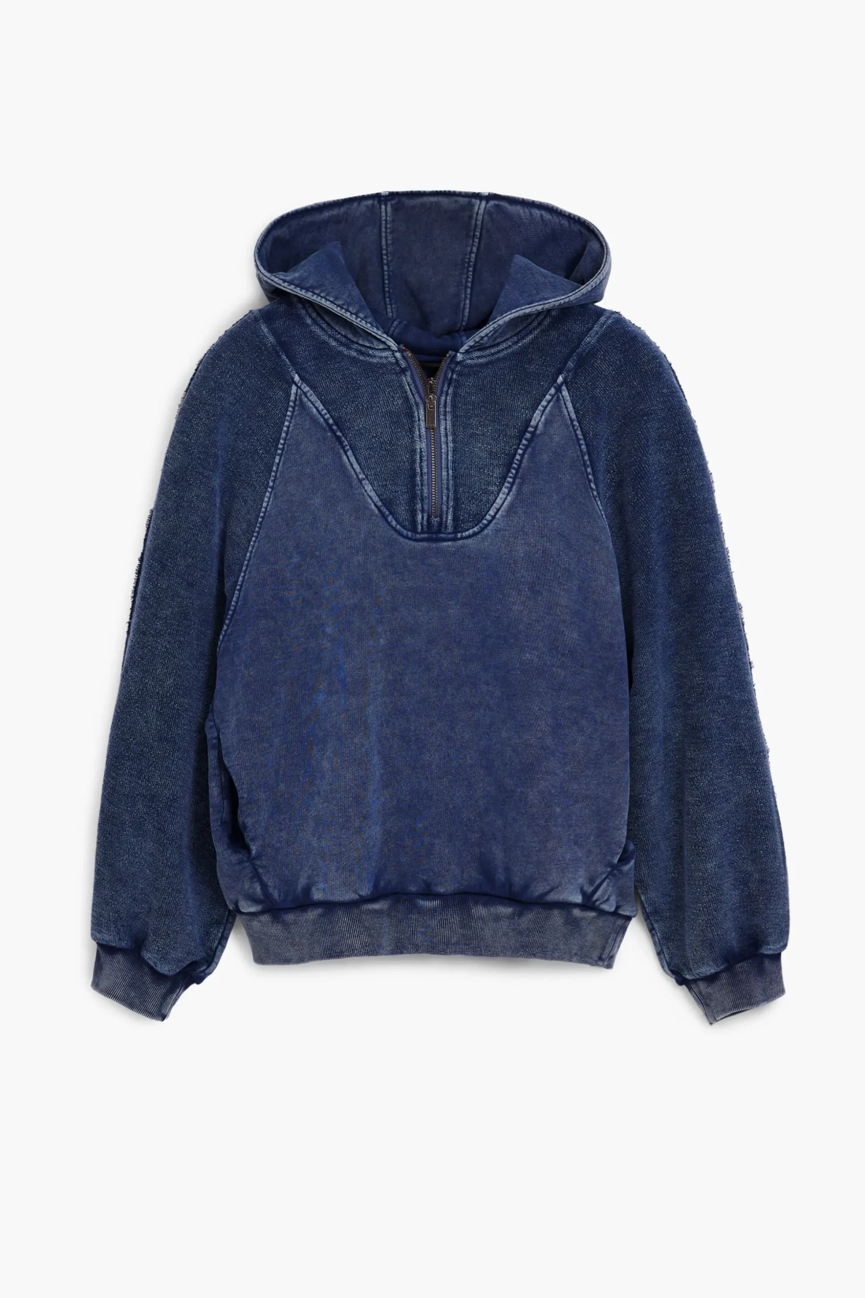 Sudadera capucha efecto lavado