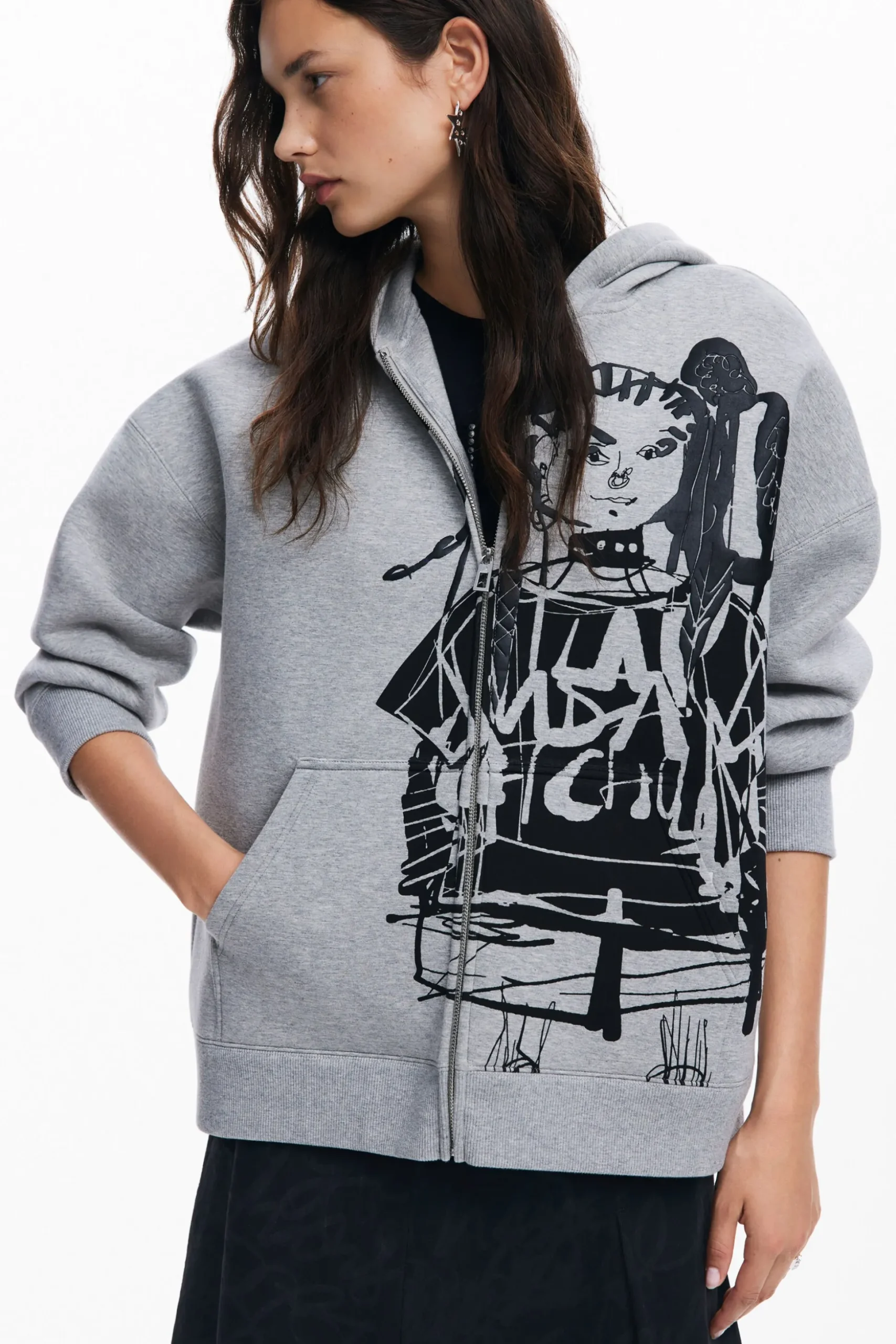 Sudadera cremallera estampada M. Christian Lacroix