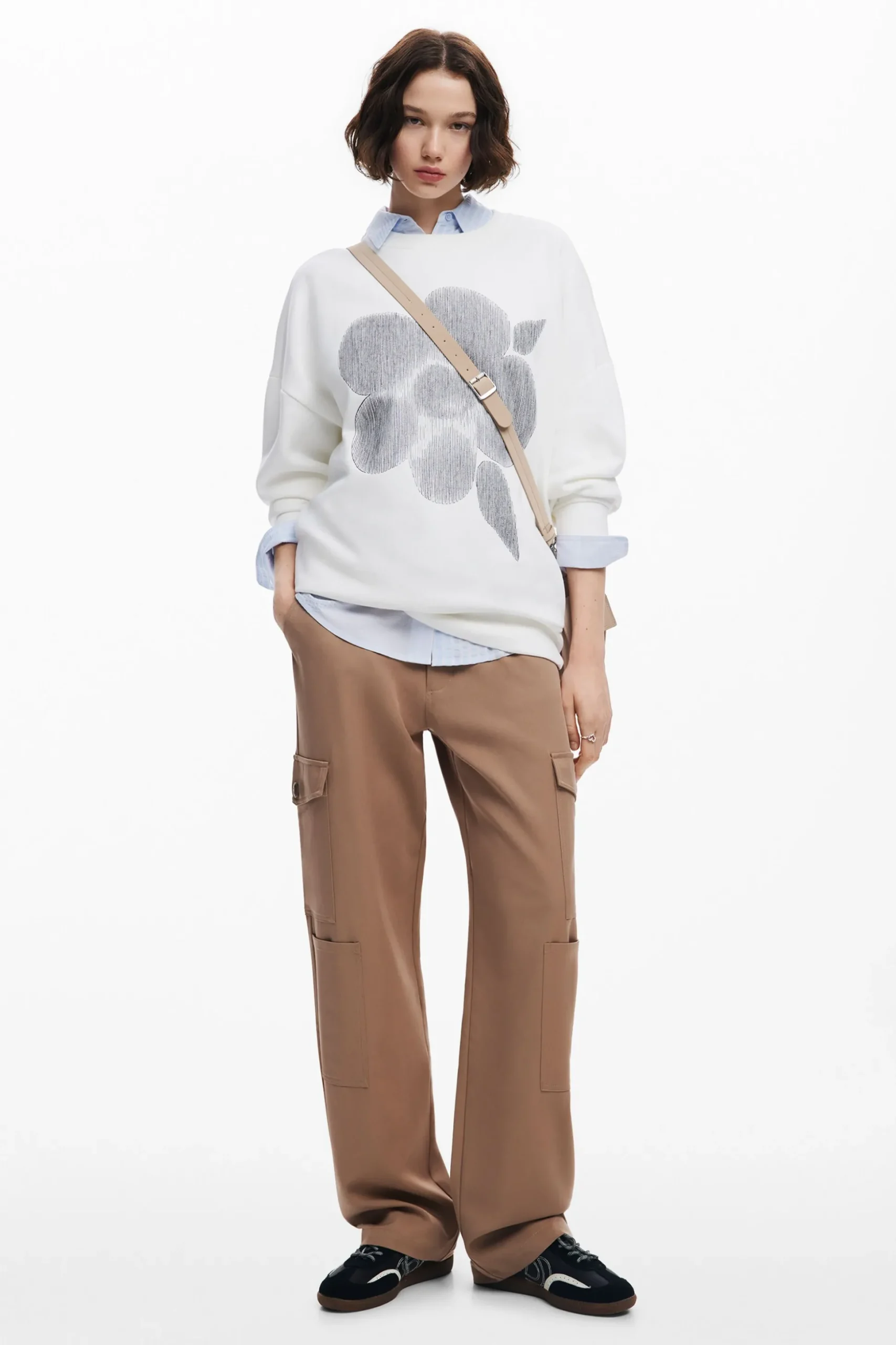 Sudadera estampado flor