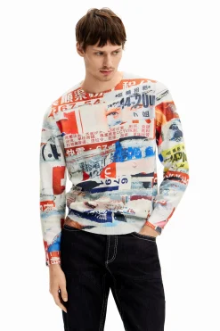 Sudadera estampado revista