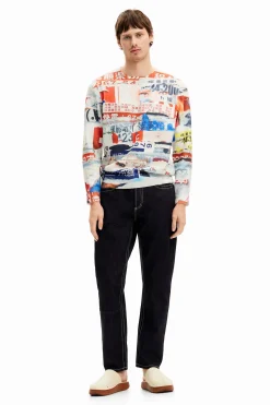 Sudadera estampado revista