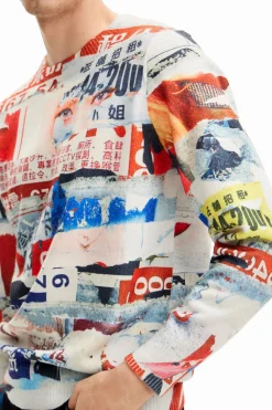 Sudadera estampado revista