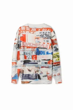 Sudadera estampado revista