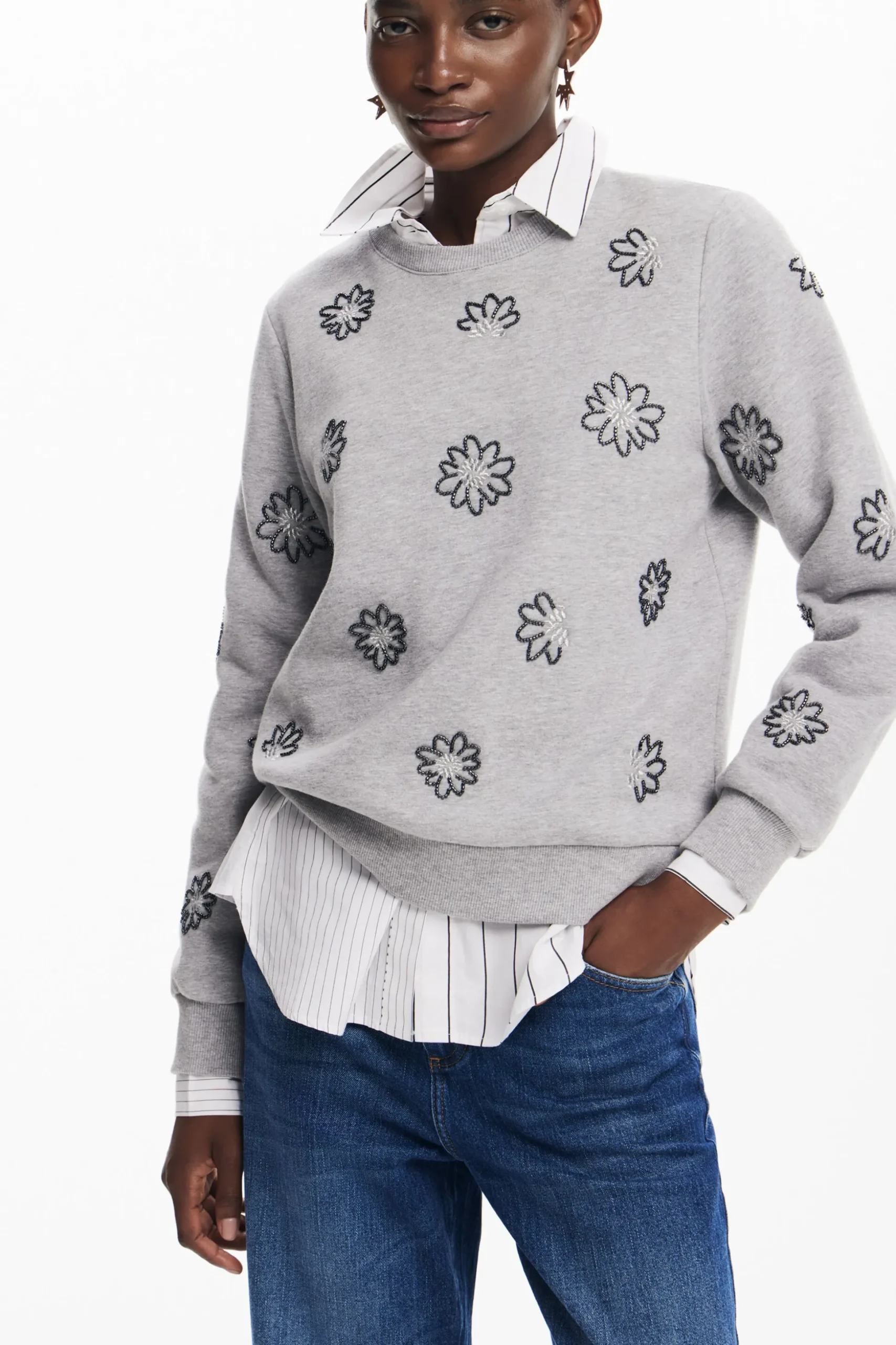 Sudadera flores joya
