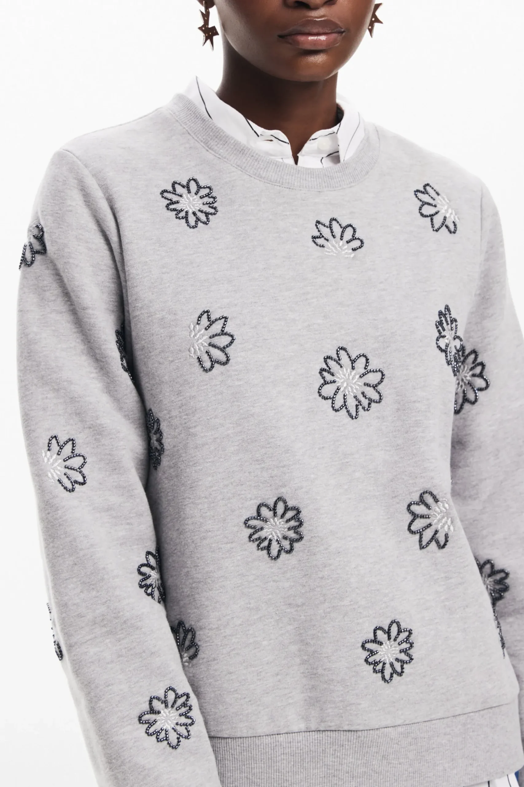Sudadera flores joya