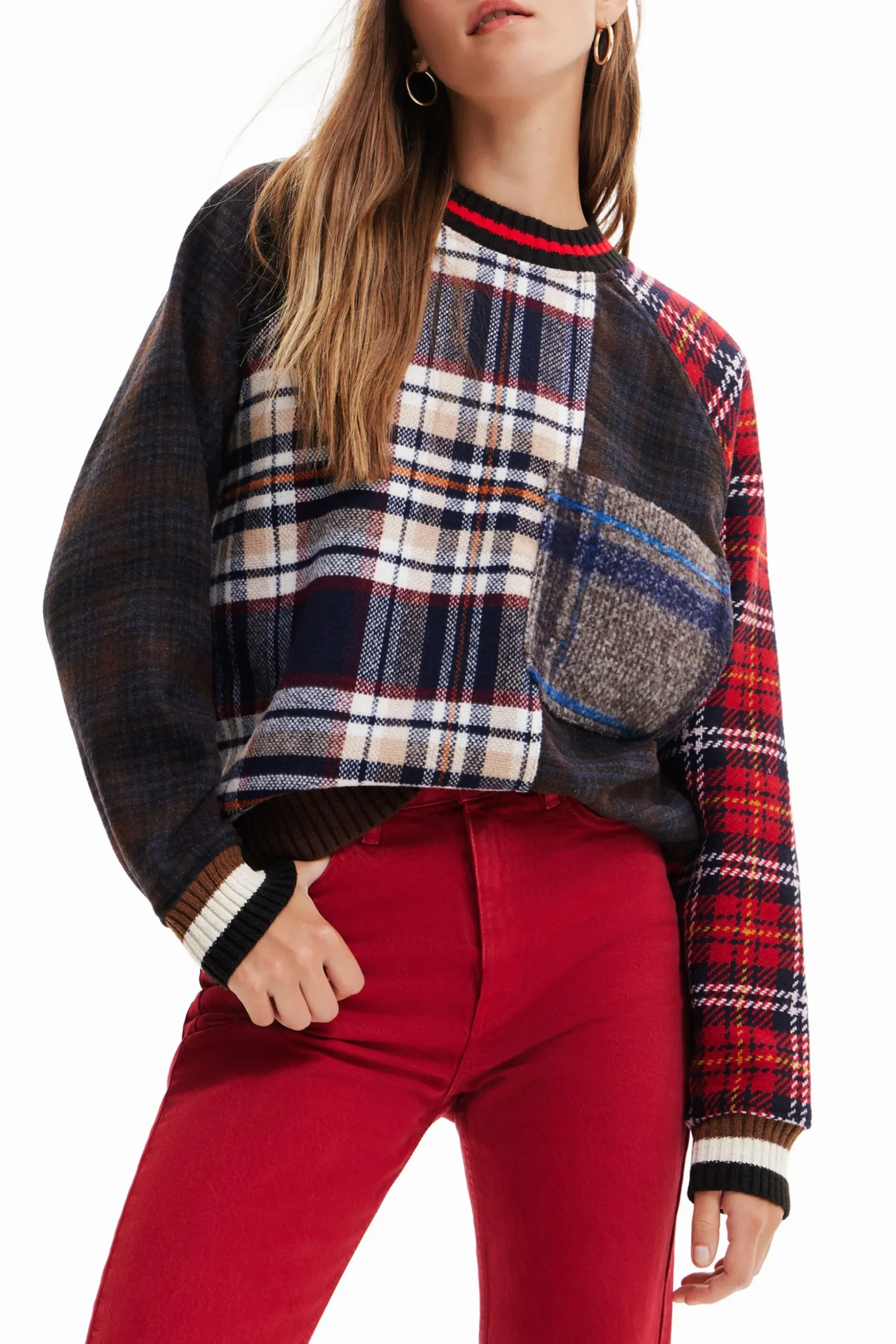 Sudadera lana tartán