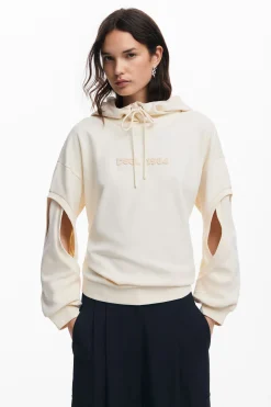 Sudadera oversize abertura mangas