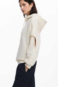 Sudadera oversize abertura mangas
