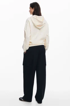 Sudadera oversize abertura mangas