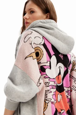Sudadera oversize jacquard Mickey Mouse