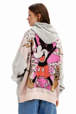 Sudadera oversize jacquard Mickey Mouse