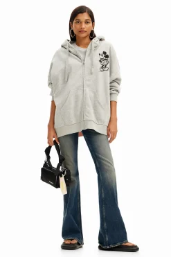 Sudadera oversize jacquard Mickey Mouse
