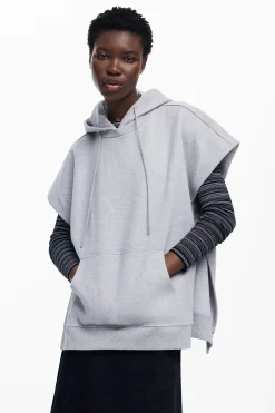 Sudadera poncho lisa