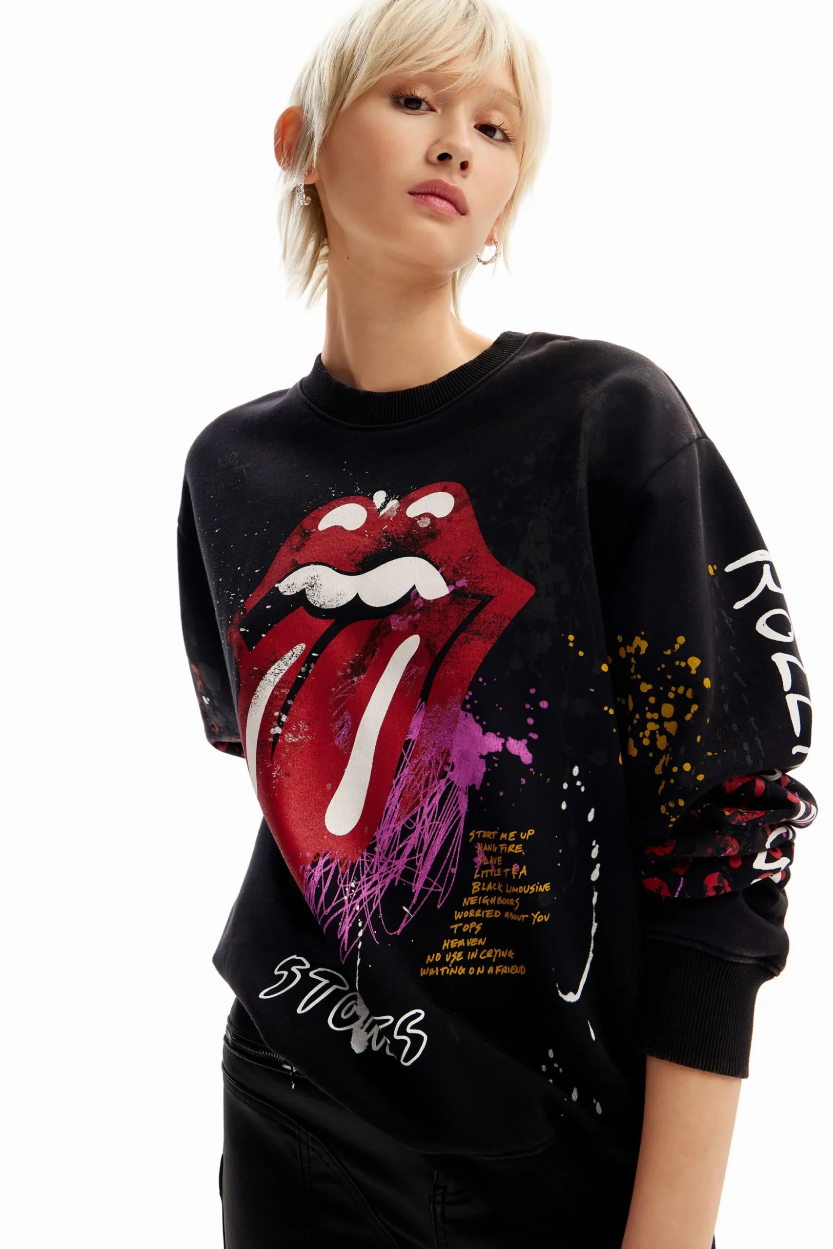 Sudadera splatter The Rolling Stones