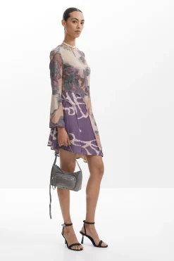 Vestido asimétrico estampada