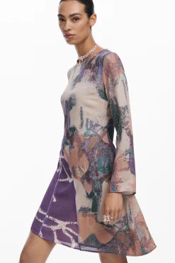 Vestido asimétrico estampada