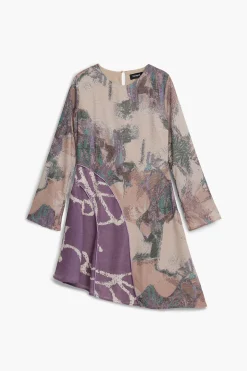 Vestido asimétrico estampada