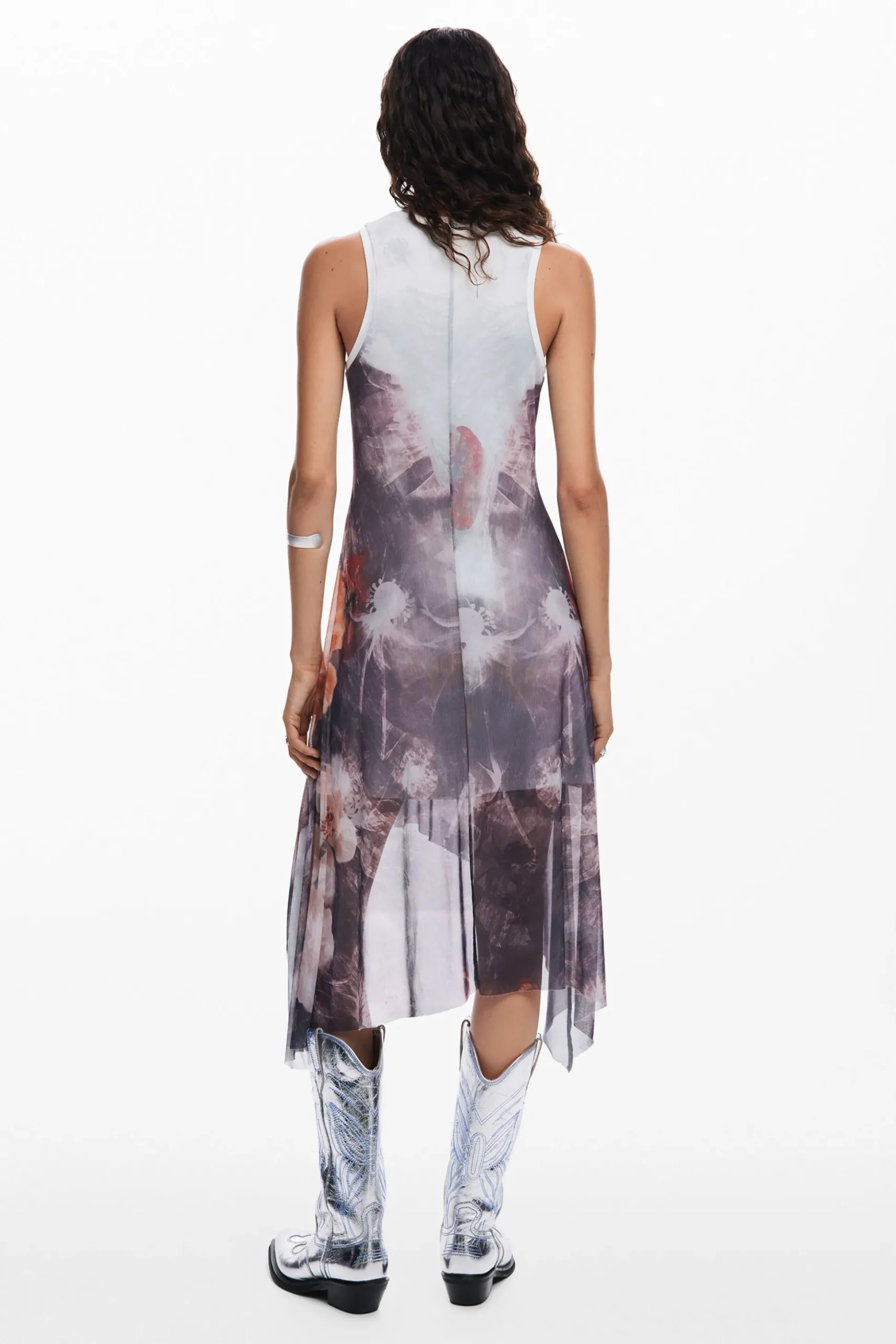 Vestido asimétrico flores
