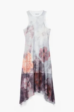 Vestido asimétrico flores