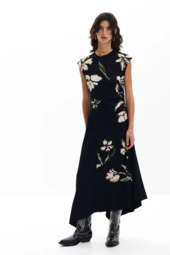 Vestido asimétrico flores