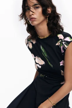 Vestido asimétrico flores