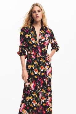 Vestido camisero flores