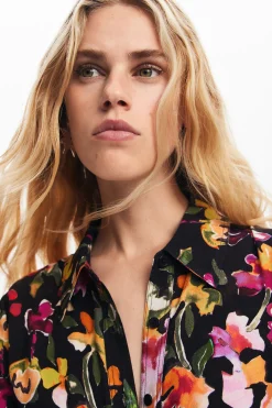 Vestido camisero flores