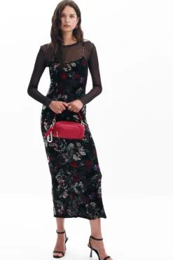Vestido combinado mesh