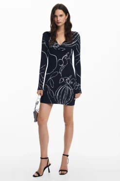Vestido corto estampado