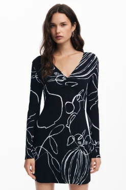 Vestido corto estampado