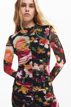 Vestido corto flores