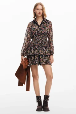 Vestido corto flores