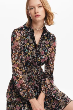 Vestido corto flores