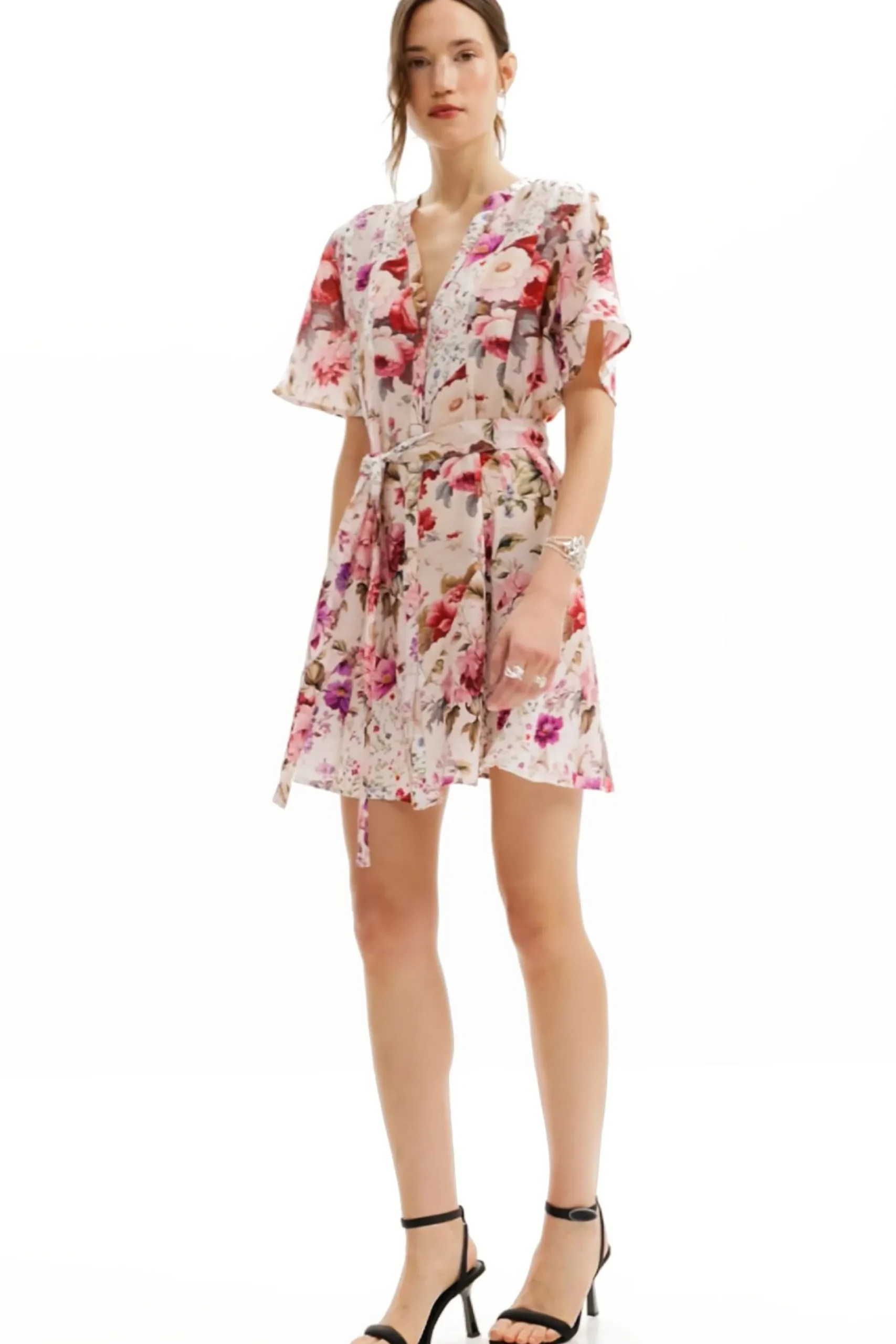 Vestido corto flores