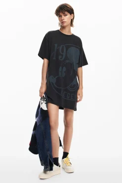 Vestido corto manga corta Mickey