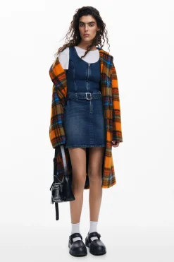 Vestido denim cinturón