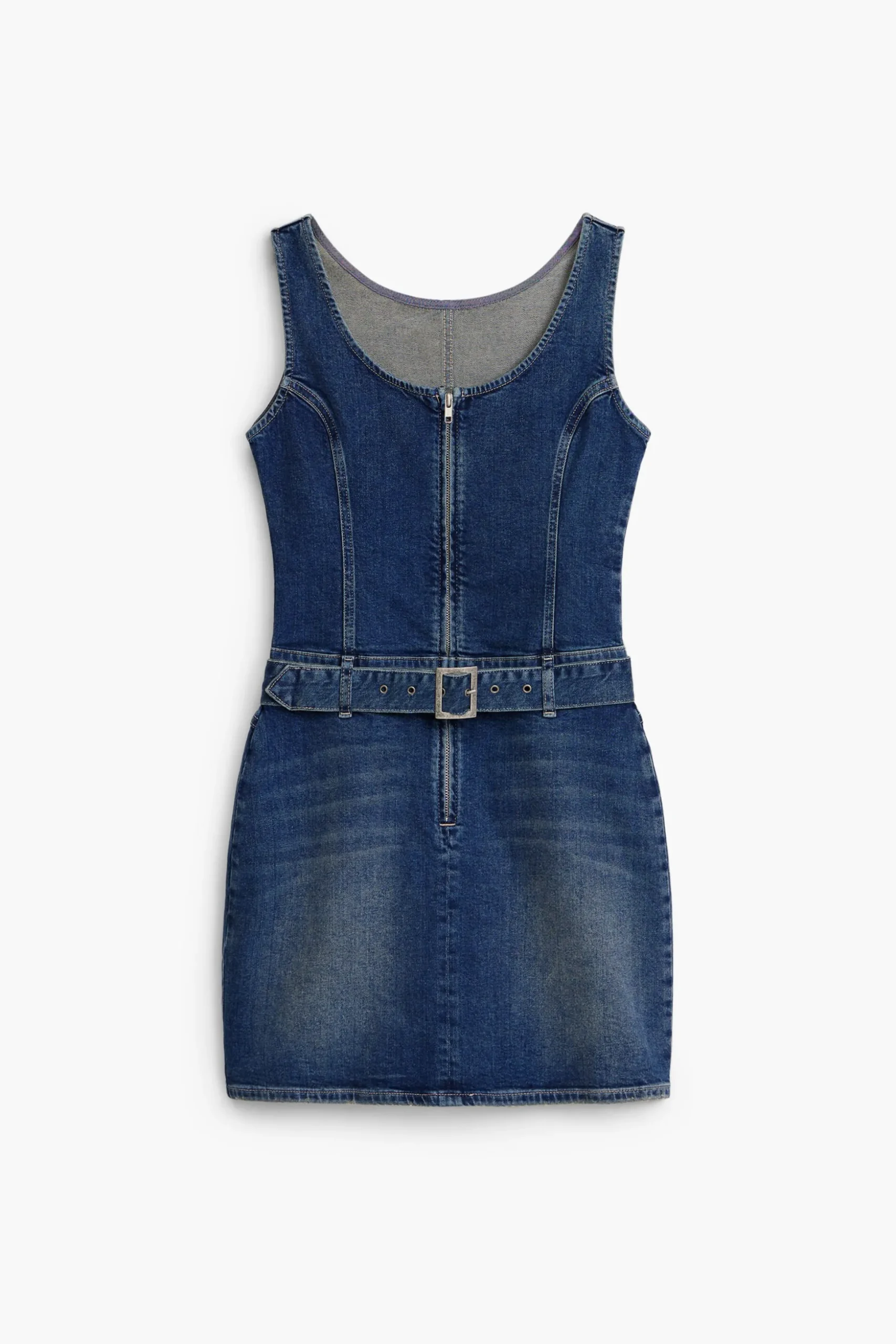 Vestido denim cinturón